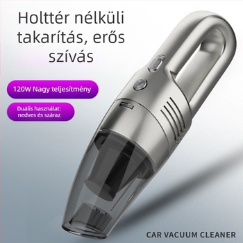 Kézi, vezeték nélküli autó porszívó, 4500Pa szívóerő, 60W, 7.4V/12V, 300 cm töltőkábel