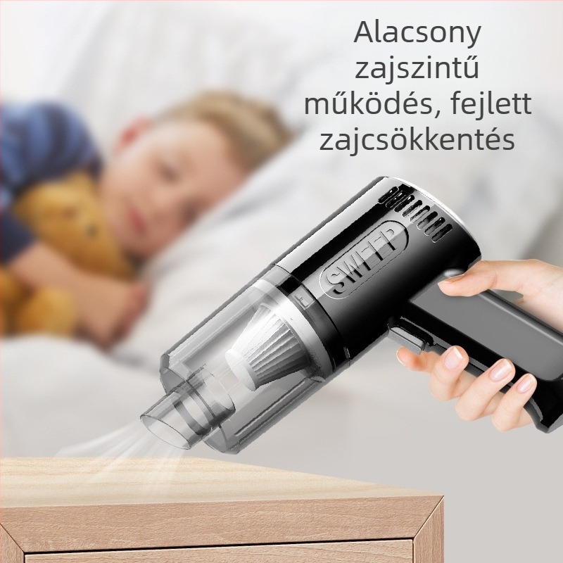 KLD hordozható autó porszívó, 12V, 120W, 2500 Pa szívóerő