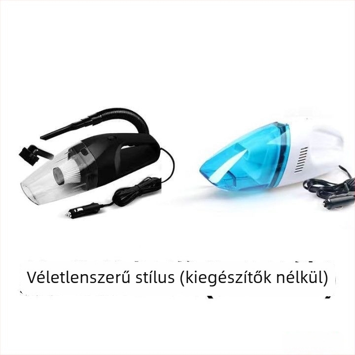 Autóba való kézi porszívó, 12V-os cigarettagyújtóval táplálva, 90W, 20000 Pa szívás, gumiabroncsnyomás mérés