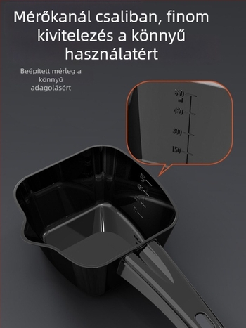 Fedéllel ellátott etetőedény - Három darabos készlet - Mély, tapadásmentes belső - Műanyag - Camper