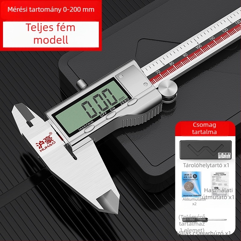 Shanghai Hao Digitális kijelzős tolómérő – nagy pontosságú, ipari osztályú, ékszerekhez és régiségekhez