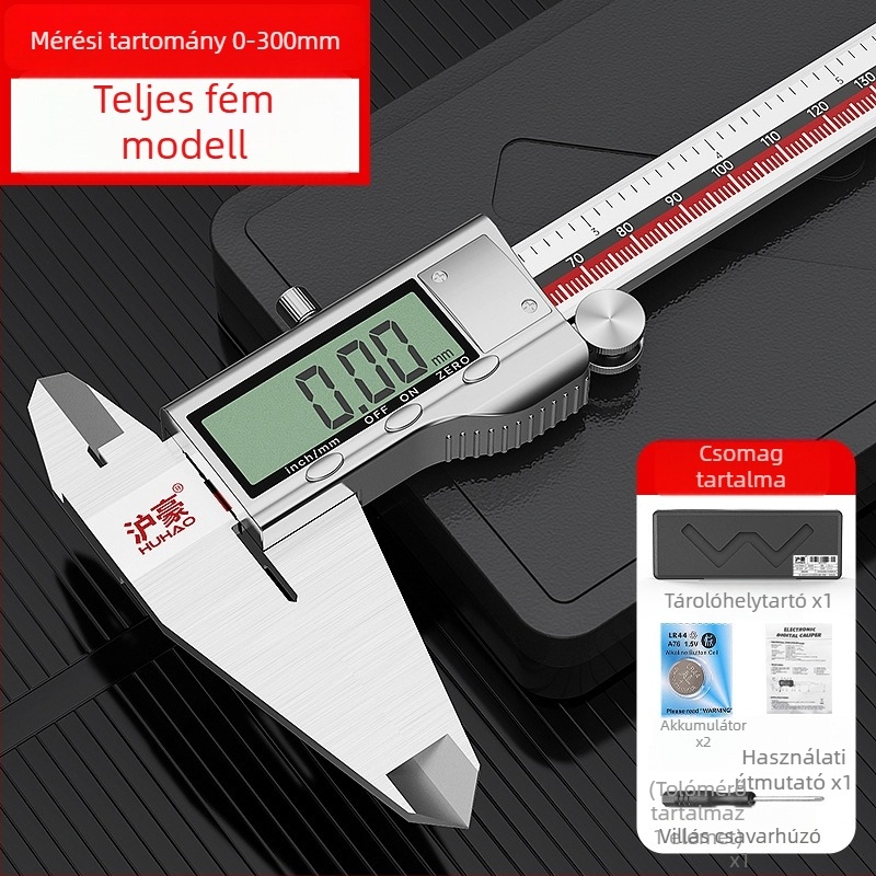 Shanghai Hao Digitális kijelzős tolómérő – nagy pontosságú, ipari osztályú, ékszerekhez és régiségekhez