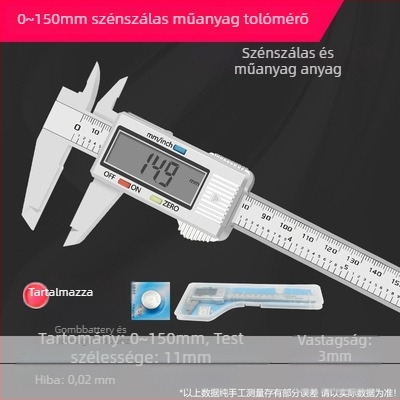 Digitális tolómérő jáde ékszerekhez - nagy pontosságú, elektronikus kijelző, mérési tartomány 0-150-200 mm, Tin hua da