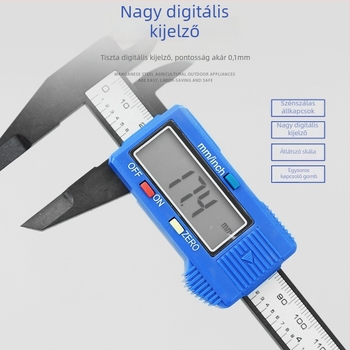 Danmi Digitális Tolómérő Háttérvilágítású Kijelzővel, Rozsdamentes Acél Burkolat