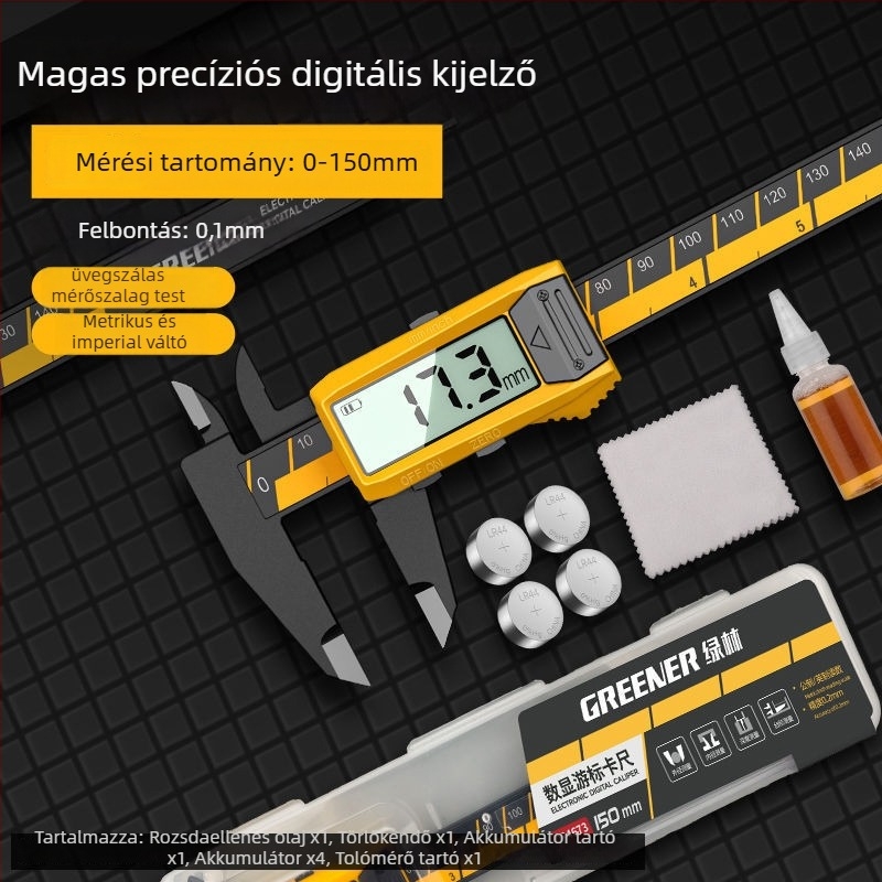 Digitális tolómérő mélységmérő - ipari osztály, ékszer- és karkötő mérésére