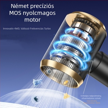 Autó és otthon – vezeték nélküli porszívó, 12V, 120W, 4500 Pa, 30 perc