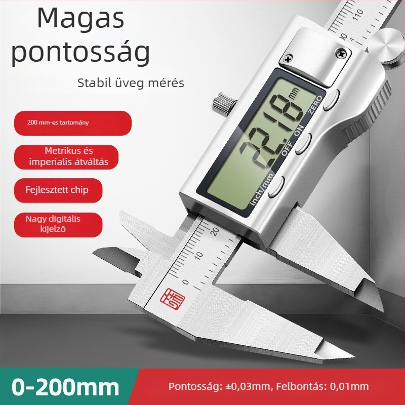 Greenforest szénszálas digitális tolómérő Vernier skálával — nagy precizitású elektronikus tolómérő