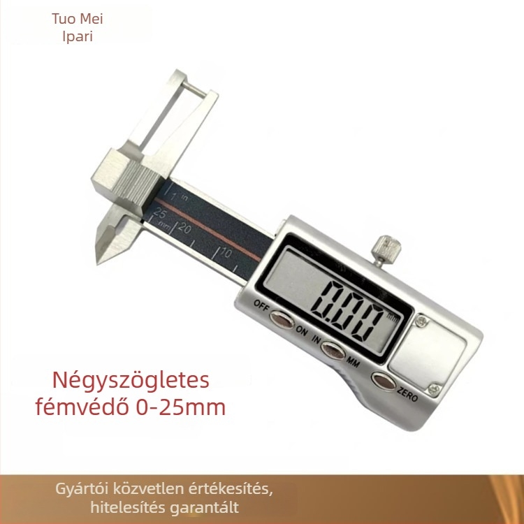 Mini digitális tolómérő ékszerekhez és drágakövekhez, rozsdamentes acél, 0-25 mm, pontosság ±0,01 mm, három funkció