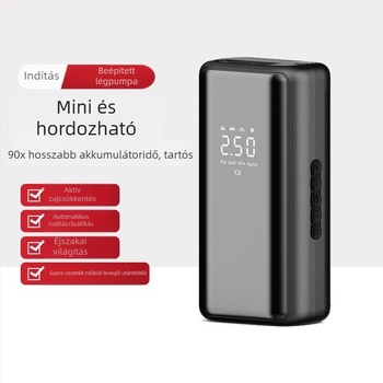 Autó légpumpa, hordozható elektromos, digitális kijelzővel, 12V DC, 120W, 35 L/perc