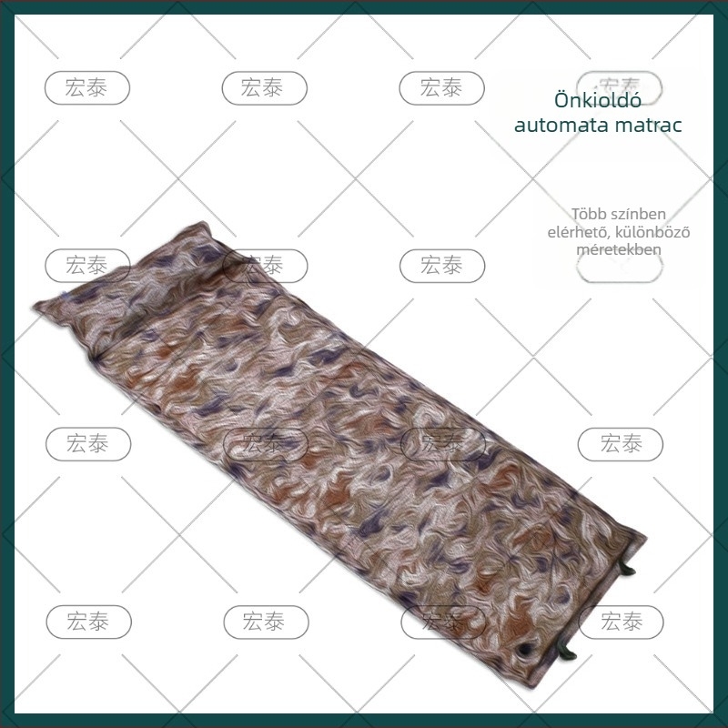 Kamuflázt kemping matrac kézi pumpával, 2,5 cm vastagság, 1,5 kg