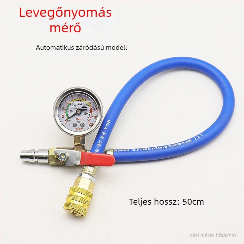 Mechanikus keréknyomásmérő gyors felfújításhoz – analóg autó guminyomásmérő, Modell: Tire Inflatable Pressure Gauge