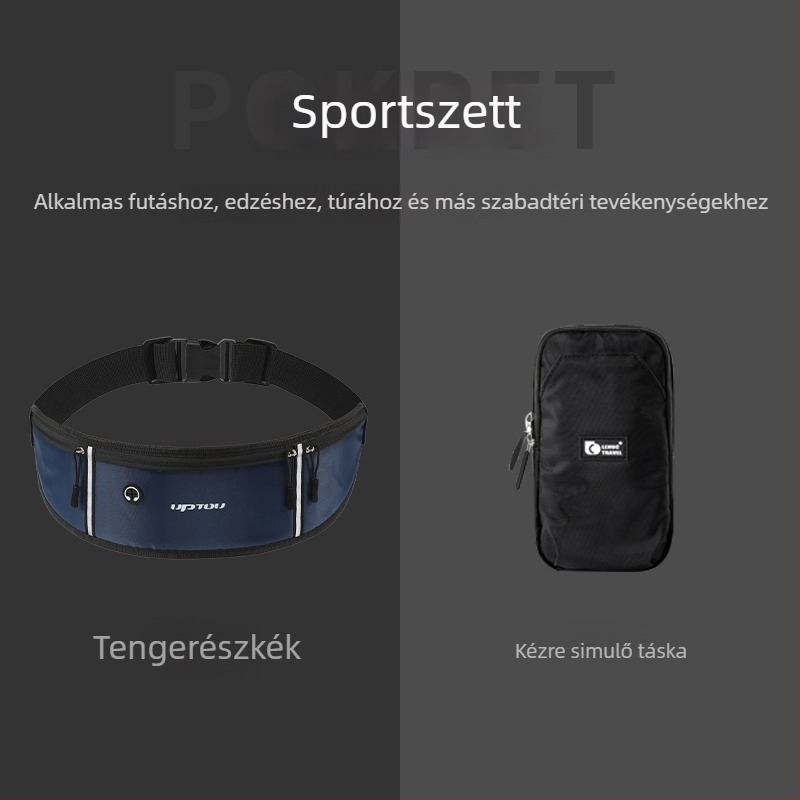Lmxy- Férfi sport derékövtáska telefontárcával, futáshoz, labdajátékokhoz, 2025 tavasz