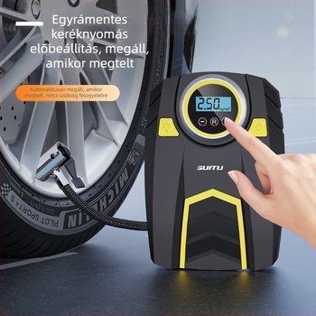 Autó gumipumpa digitális kijelzővel és nyomásmérővel, 12V, 120W, 25 L/perc