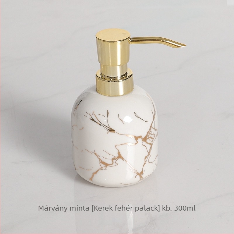 Kerámiás pumpás üveg folyadékokhoz - nordic minimalist dizájn, szállodai fürdőszobákhoz