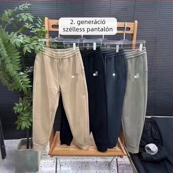 Szélálló nadrág pároknak, laza szabás, organikus pamut 50-70% és spandex 30-50%, vastag velúrhatású anyag, téli 2024