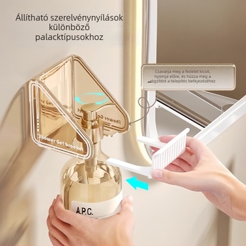 Műanyag fürdőszobai tusfürdő tároló polc — egyszintes, teherbírás 3 kg, modern minimalista stílus