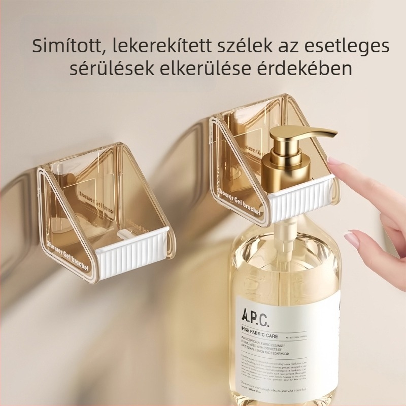 Műanyag fürdőszobai tusfürdő tároló polc — egyszintes, teherbírás 3 kg, modern minimalista stílus