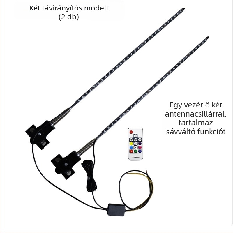 Autó LED antenna off-road járművekhez — 12–24 V, 0,5 A, élettartam 10000 h, illesztés Card Edge