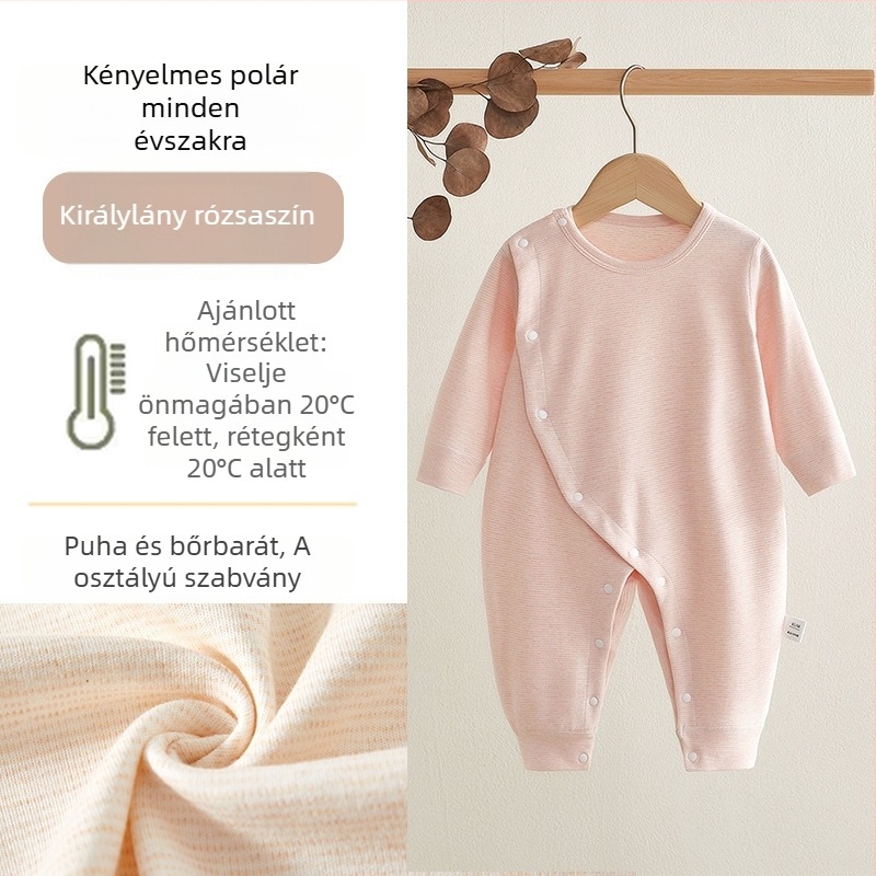 Our-five Kétoldalas pamut baba bodi overál, hosszú ujjú, téli alapréteg újszülötteknek