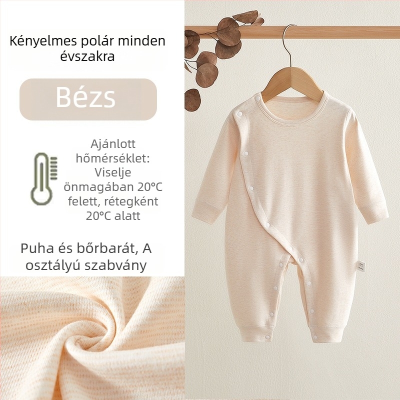Our-five Kétoldalas pamut baba bodi overál, hosszú ujjú, téli alapréteg újszülötteknek