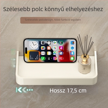 WC-telefon tartó, falra szerelhető, lyukfúrás nélkül, műanyag, modell ESJJ