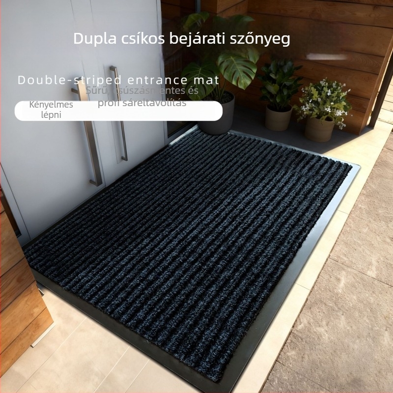 Bejárati lábtörlő poliészter szálból, négyszögletes forma, mosható, testreszabható
