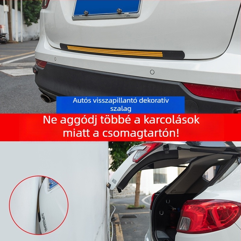 Autó hátsó lökhárító ütődésgátló sáv - PVC, modell FZT-0001, általános modellekhez kompatibilis