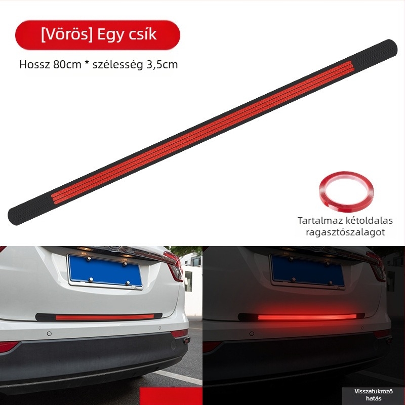 Autó hátsó lökhárító ütődésgátló sáv - PVC, modell FZT-0001, általános modellekhez kompatibilis