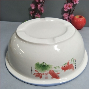 Nagy porcelán konyhai tál, kerek, fehér, élelmiszer-előkészítéshez és sütéshez, átmérő 20 cm.
