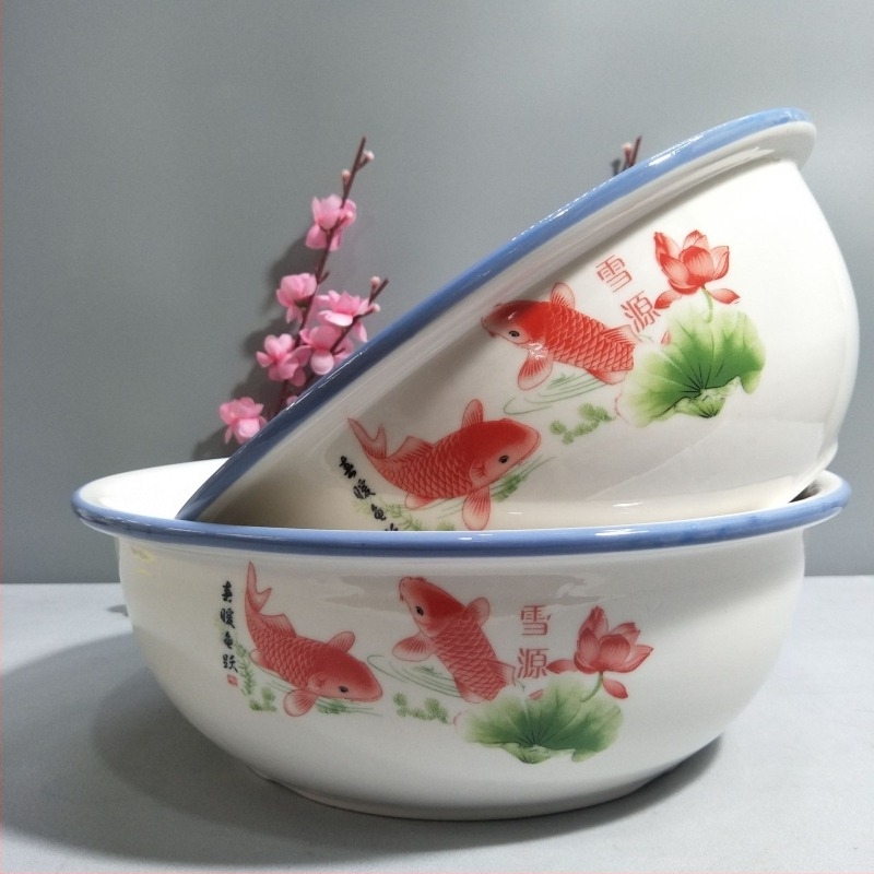 Nagy porcelán konyhai tál, kerek, fehér, élelmiszer-előkészítéshez és sütéshez, átmérő 20 cm.