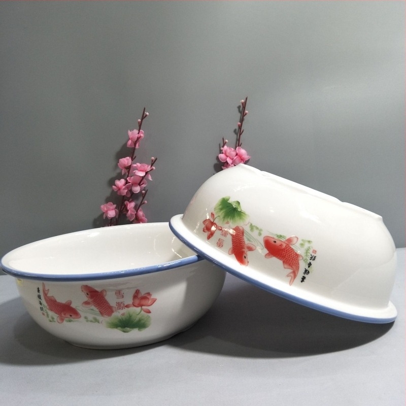 Nagy porcelán konyhai tál, kerek, fehér, élelmiszer-előkészítéshez és sütéshez, átmérő 20 cm.