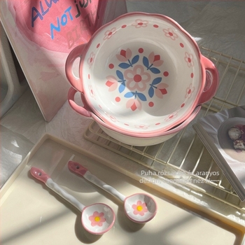 Dora Garden 2 darabos leveses tál szett, 1.2 L, dupla fül, csontporcelán, mikrohullámú sütőben használható