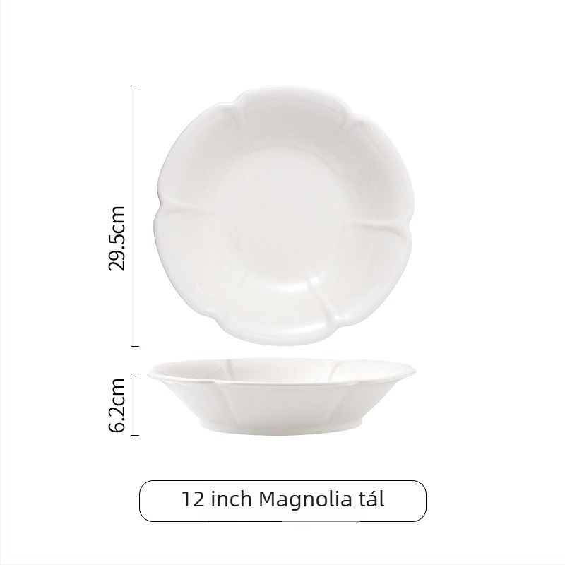 Porcelán étkészlet – Modern, minimalist kerámia étkészlet (salátás tál, mély leveses tál és leveses tál)