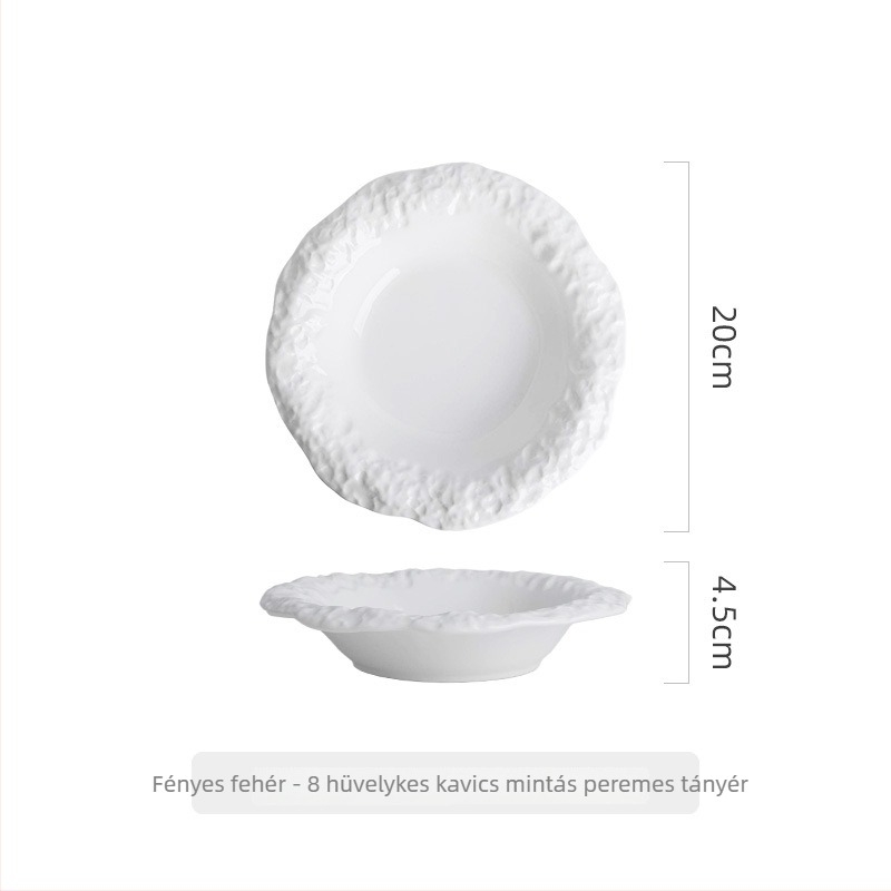 Porcelán tál (kerek, mikrohullámú sütőben használható, nyomtatott logó, testreszabás rendelhető)