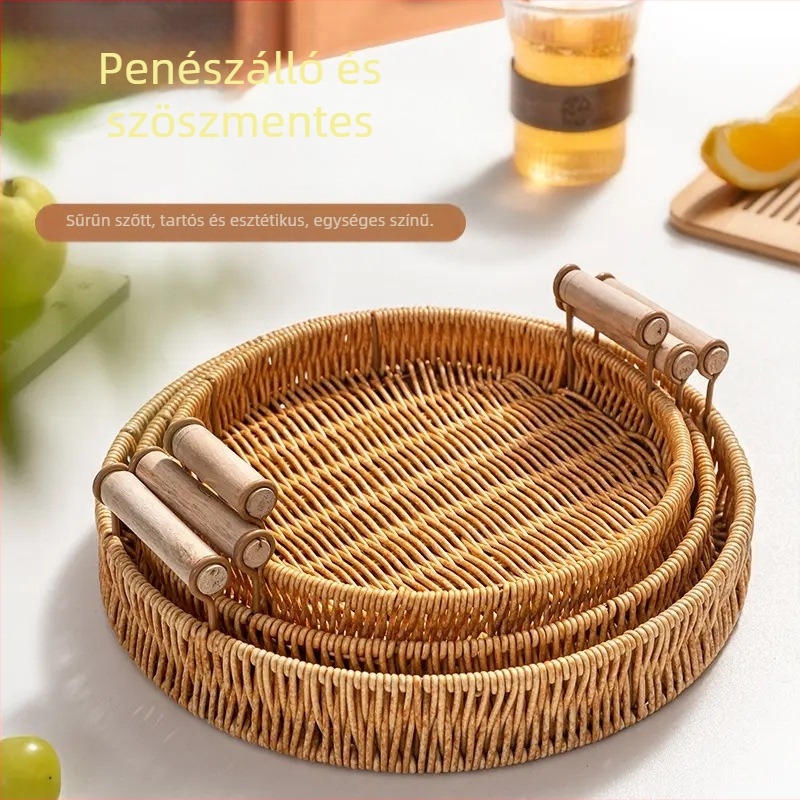 Rattan fonású gyümölcstál reggelizőkosárral — prémium, egyszerű stílus, Friendly márka, 2025 tavaszán debütál