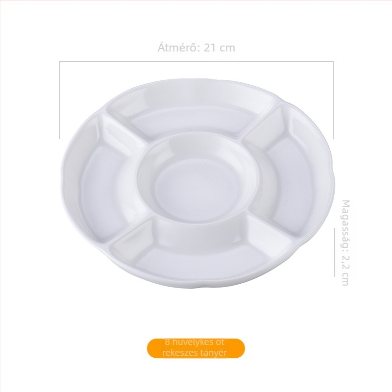 Porcelános tányér, kerek, egyszínű, modern minimalist stílusú, mikrohullámú sütőben is használható, logóval ellátva.