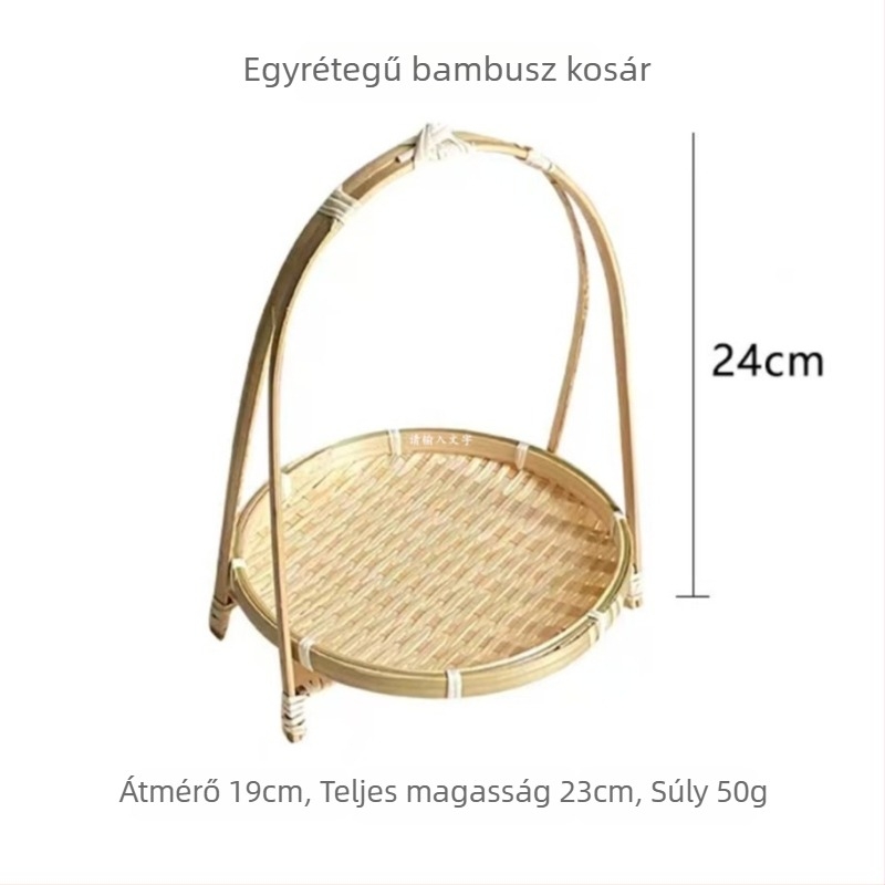 Kézzel készített bambusz többemeletes kosár - Márka YQ, Anyag bambusz, Stílus modern egyszerű, Minőség Premium
