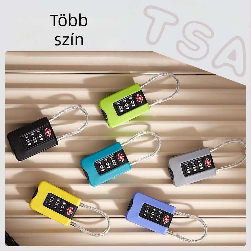 Plum lock TSA23902 mechanikus lakat, ABS műanyag, 3 mm-es záró rúd, utazáshoz és edzőtermi szekrényekhez