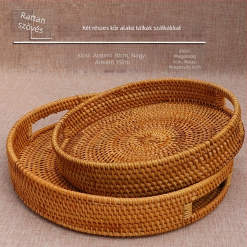 Rattan fonott gyümölcstál, egyszerű stílus, márka Coincidentally natural, 2017 nyári piacra kerülés, első osztályú minőség