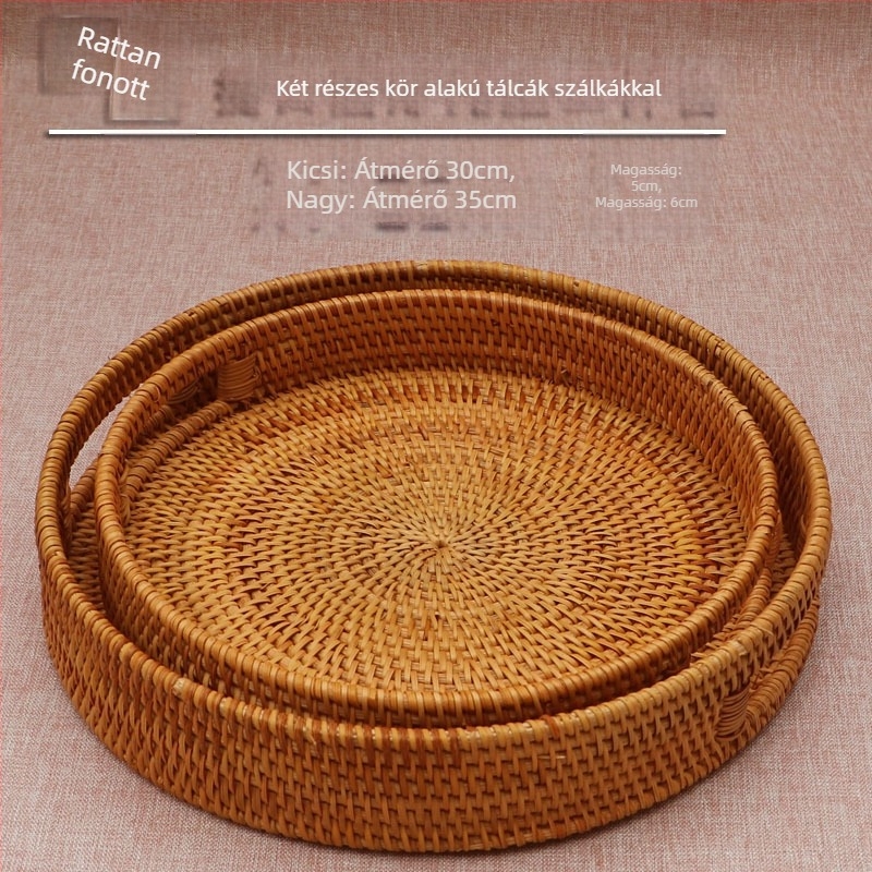 Rattan fonott gyümölcstál, egyszerű stílus, márka Coincidentally natural, 2017 nyári piacra kerülés, első osztályú minőség