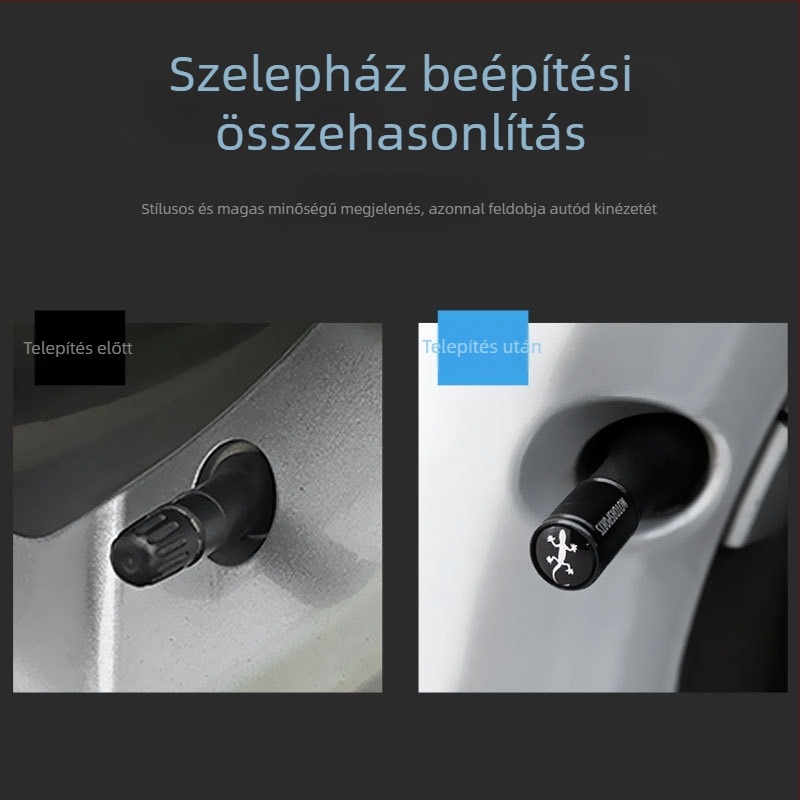 Tubeless szelepsapka, réz ötvözet, egyszerű belső mag, csavaros szerelés, modell Frosted valve cap