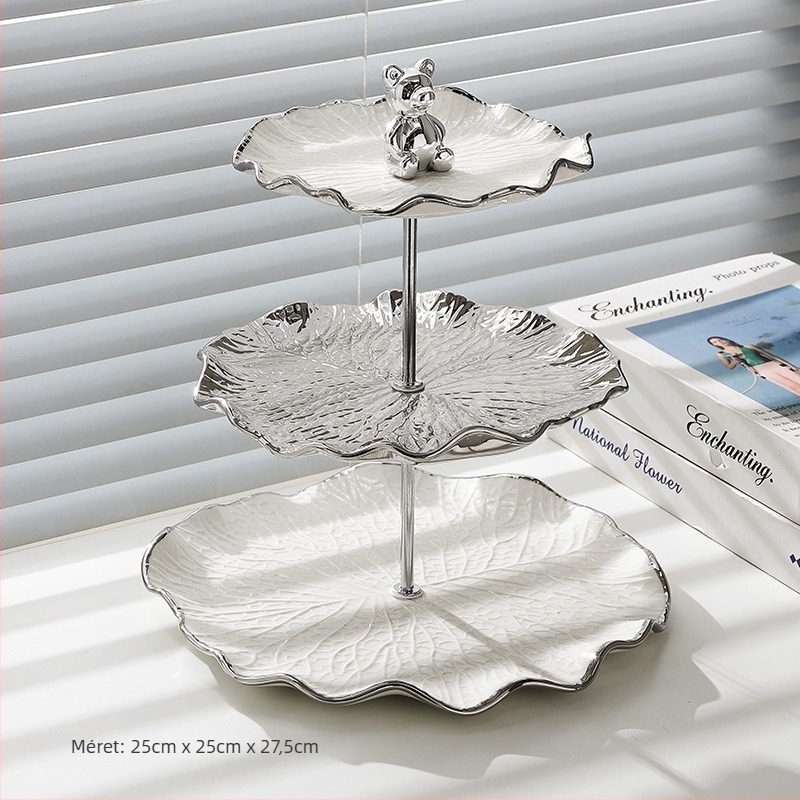 Porcelán gyümölcstál, Tufu márka — modern minimalist stílus, 2022-ben kiadva