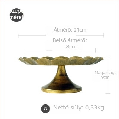 Európai stílusú vas tortatartó, retro luxus desszertkijelző, SWEETGO, 2015-ben bevezetve, első osztályú minőség