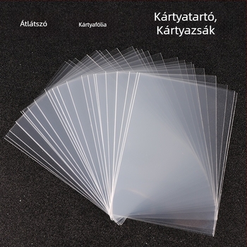Műanyag kártyatartó fólia, 3 hüvelykes védőfólia, sík nyílású, vastított, karcolásálló, magas átláthatóság
