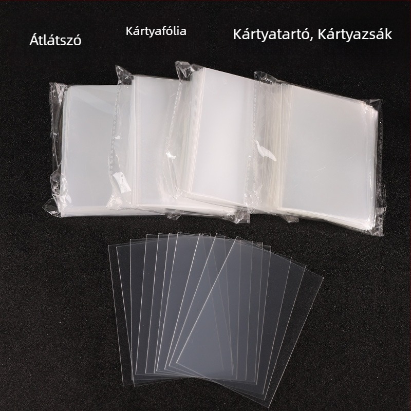 Műanyag kártyatartó fólia, 3 hüvelykes védőfólia, sík nyílású, vastított, karcolásálló, magas átláthatóság