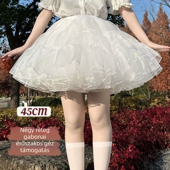 Lolita szoknya boneless bustle stílusú, repülő puffos design, 2025 tavasz