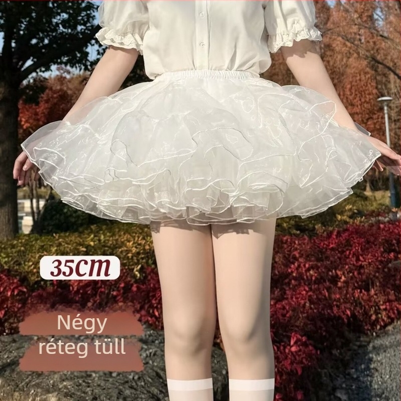 Lolita szoknya boneless bustle stílusú, repülő puffos design, 2025 tavasz
