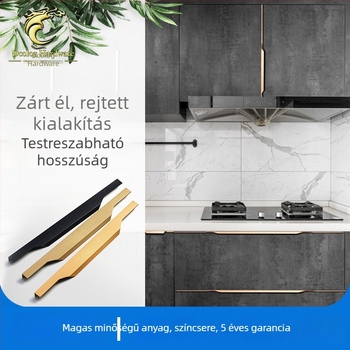 Edge fogantyú szekrényhez – alumínium ötvözet, továbbfejlesztett anodizálás, stílus Light Luxury, modell BJTF2