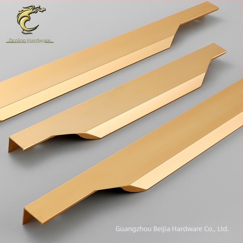 Edge fogantyú szekrényhez – alumínium ötvözet, továbbfejlesztett anodizálás, stílus Light Luxury, modell BJTF2