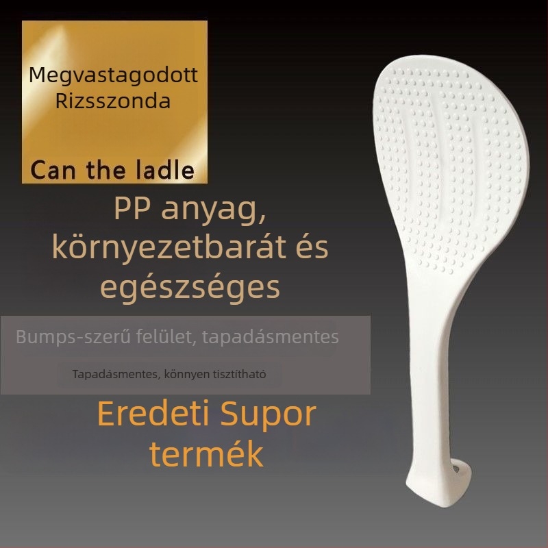 Főző spatula, tapadásmentes, függőleges kialakítás, ABS anyag, élelmiszer-minőségű, kompatibilis a Supor rizsfőzővel